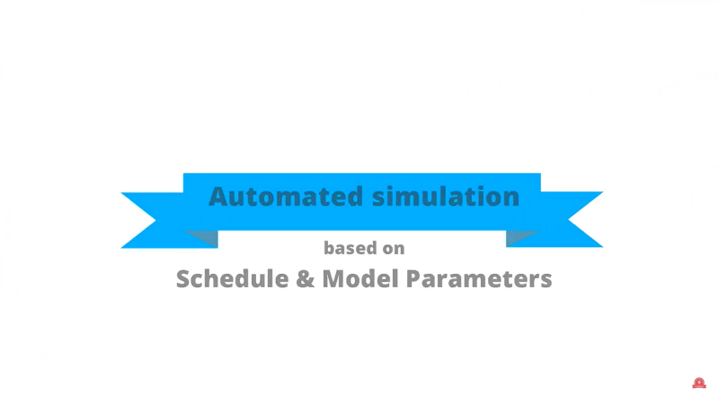Automated simulation based on schedule and model parameters